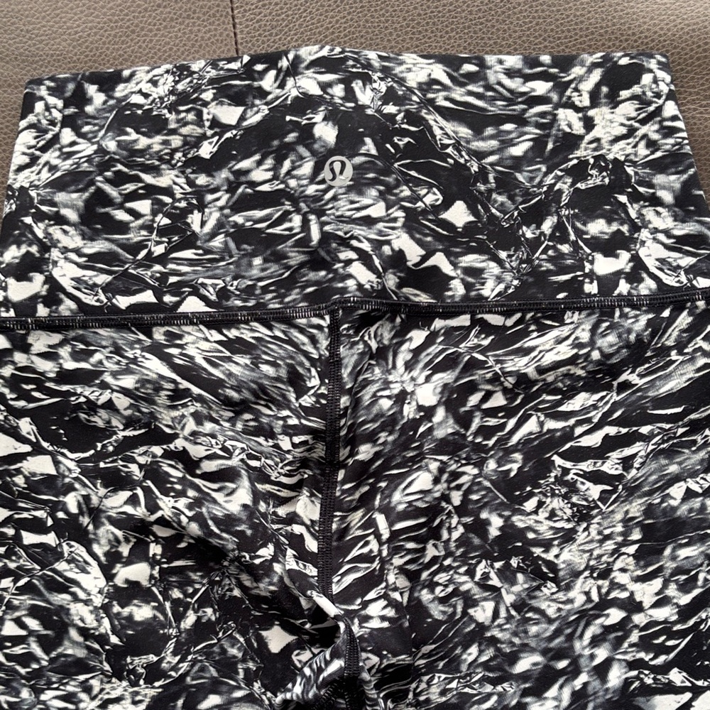 lululemon athletica Black and White Patterned Leggings